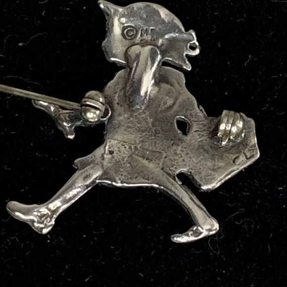 Sterling Silver Girl Brooch  - Picture 4 of 4